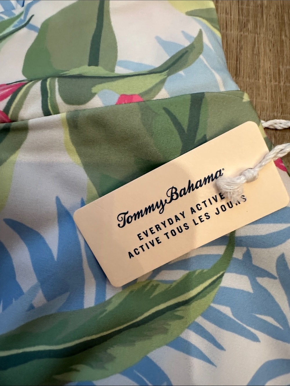 Tommy Bahama Tropical Green and Blue Leaf Print - Picture 2 of 7